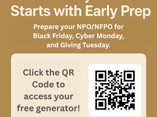 🛍️ Black Friday Success Starts with Early Prep (Yes, Even for NPO/NFPO’s)